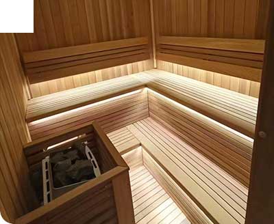 Calentador de sauna para uso comercial